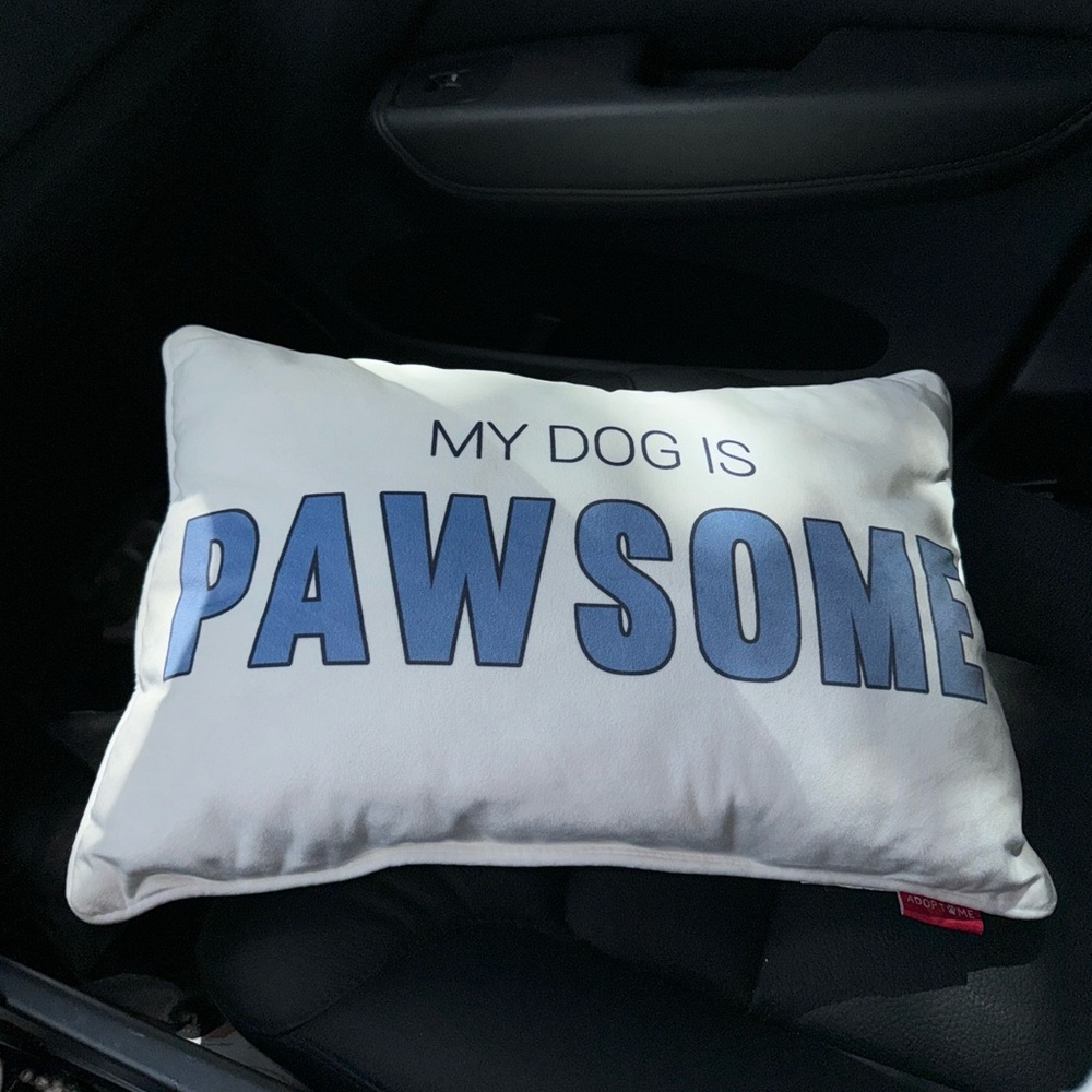 My Dog is PAWSOME” throw pillow